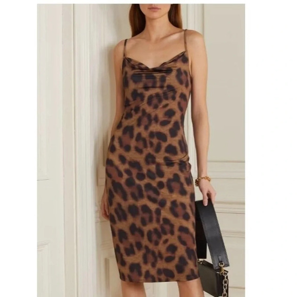 L'AGENCE Dresses & Skirts - L'AGENCE Dress Tami Draped Leopard Print
Stretch Jersey Midi